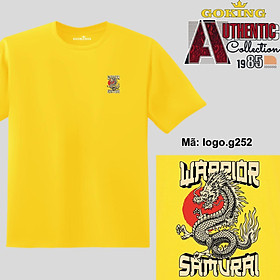 WARRIOR, mã logo.g252. Áo thun nam nữ in logo đẹp, form unisex. Áo phông GOKING hàng hiệu, quà tặng cao cấp cho gia đình, cặp đôi, lớp nhóm, doanh nghiệp