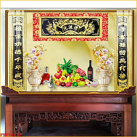 Mua Tranh Decal Dán Tường Phòng Thờ Tổ Tiên Cửu Huyền Thất Tổ Phúc Lộc Thọ Nhiều Kích Thước-Tranh Đại Long Sài Gòn