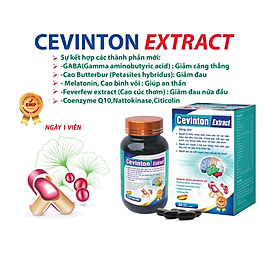 Hình ảnh Hoạt Huyết Dưỡng Não Cevinton Extract - Giảm Tai Biến Mạch Máu Não - Tăng Cường Tuần Hoàn Máu Não - Tăng Cường Trí Nhớ - Giảm Các Triệu Chứng Thiểu Năng Tuần Hoàn Não - Hộp 30 Viên