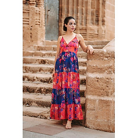 Maxi Đỏ Kết Hạt Cotton Isla Bonita