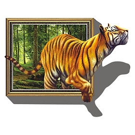 Mua Decal Dán Tường Hổ 3D Binbin PK31 (100 x 70 cm)
