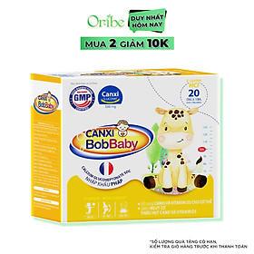 Hộp Ống Uống Canxi BobBaby Hỗ Trợ Giảm Nguy Cơ Thiếu Canxi Cho Bé 20 ỐngHộp