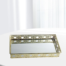 Modern Jewelry Dish Tray Vanity Trinket Plate Mirrored Holder Decor