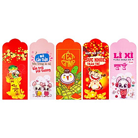 Set 10 Bao Lì Xì Trẻ trung Son sắc Canh Tý 2020
