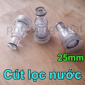 Hình ảnh Review Cút lọc nước nối với dây hút của máy rửa xe gia đình mini áp lực