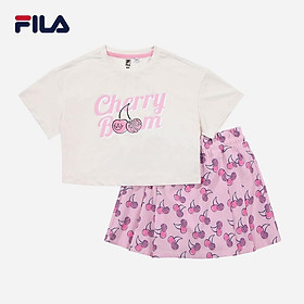 Bộ đồ thời trang bé gái Fila Loose Fit Summer Sweet Wave Cherry - FK2FSF2W05F-CRM