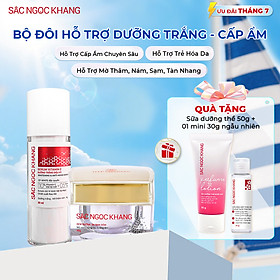 Bộ đôi cấp ẩm, dưỡng trắng da Sắc Ngọc Khang: Serum C dưỡng trắng 30ml + Kem dưỡng da ban đêm 30g