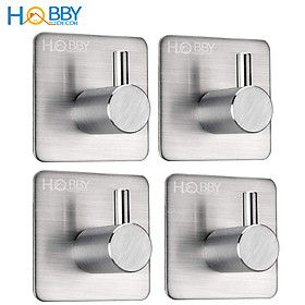 Combo 4 móc dán tường inox 304 HOBBY Home Decor TV160-4 có keo dán