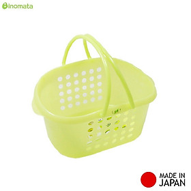 Mua Rổ Nhựa Chữ Nhật HORA HOME - INOMATA Xanh Lá (Có Quai Xách)