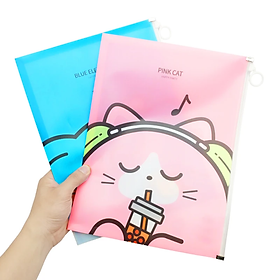 Guangbo - Bìa Nhựa Khóa Kéo H03125 A4 Happy Party