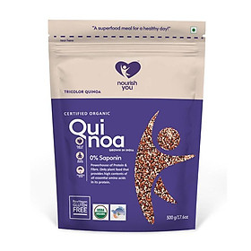 Hạt diêm mạch 3 màu hữu cơ Organic Tricolor Quinoa Nourish You Gói 500g