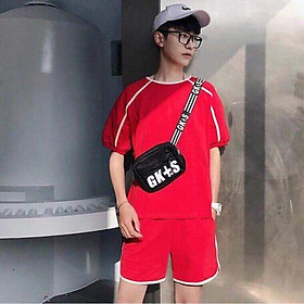 Bộ đồ UNISEX thời trang nam màu đen và đỏ