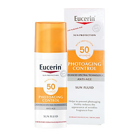 Kem chống nắng giúp ngăn ngừa lão hóa da Eucerin Sun Fluid Photoaging Control SPF 50