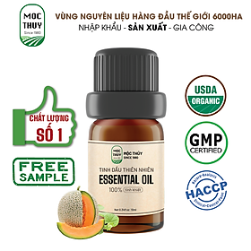 Tinh Dầu Dưa Lưới Nguyên Chất Hữu Cơ MỘC THỦY 100ML - Cantaloupe Essential Oil - Khử Mùi Xông Thơm Phòng, Thư Giãn - Đạt chuẩn chất lượng kiểm định