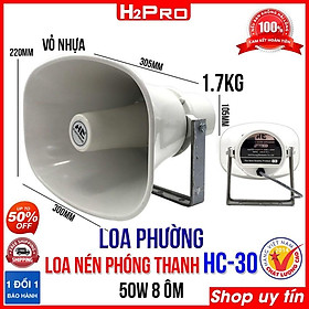 Mua Loa Nén Phóng Thanh HC-30VN 50W H2Pro chính hãng vành 30x22cm  loa phóng thanh 50W cao cấp  vỏ nhựa