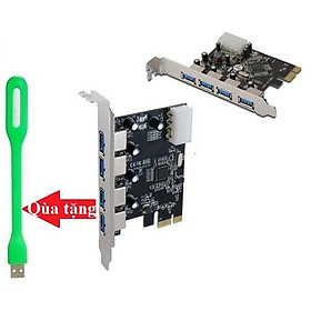 Card PCI EXpress to USB 3.0 4 Cổng Tặng đèn Led