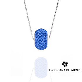 Dây Chuyền Tropicana Phối Charm Swarovski Pha Lê Đá Xanh Dương