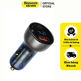 Tẩu sạc Baseus Particular Digital Display Dual nhanh dùng trên xe hơi 65W CCKX- hàng chính hãng