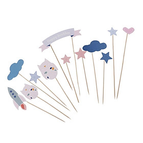 6 Bag Happy Birthday Cupcake Picks Cake Toppers for Kids Birthday Party