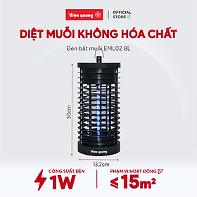 Đèn Bắt Muỗi Điện Quang ĐQ EML02 BL