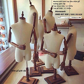 Mua Manocanh nam nam tay gỗ thật màu nâu