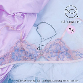 Bộ sưu tập Bra nữ CÁ CONCEPT đồ lót thiết kế bralette ren hoa hồng xanh