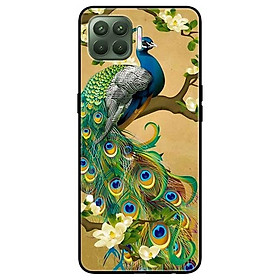 Ốp lưng dành cho Oppo A93 - F17 Pro mẫu Chim Công Hoa Xanh