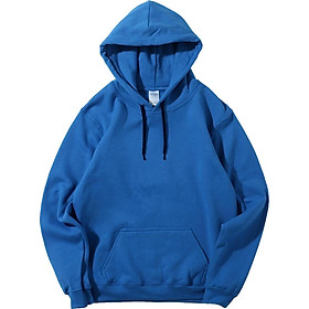 Áo Hoodie Nam Màu Xanh Trơn 2020 Kiểu Dáng Unisex