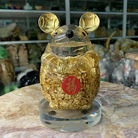 Mua Con Chuột Lá Vàng Phong Thuỷ Chiêu Tài Lộc - cao 15cm
