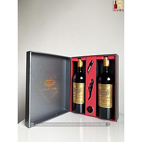 Mua  Set quà tặng  Hộp 2 chai vang Pháp Nicolas kèm bộ phụ kiện