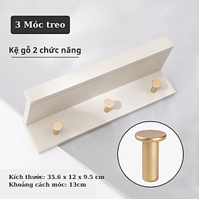 Kệ gỗ treo tường nút treo đồ kim loại Dola Home. Kệ treo đóng đinh dễ sử dụng, treo quần áo, để lọ hoa, đồ dùng gia đình