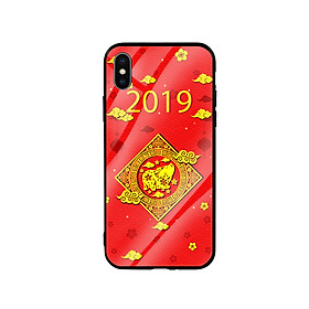 Ốp Lưng Kính Cường Lực cho điện thoại Iphone X / Xs - Pig Gold 02
