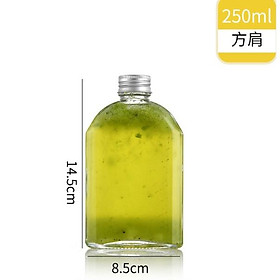Chai thủy tinh nắp thiếc Dẹp vai vuông 100ml 250ml 350ml 500ml