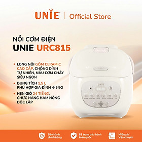 Nồi Cơm Điện Unie URC815, dung tích 1.5l, lòng gốm Ceramic chống dính, 6 chế độ cài đặt sẵn, hàng chính hãng BH 12T