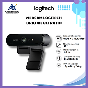 Mua Webcam Logitech BRIO - 4K Ultra HD  tự động chỉnh sáng & lấy nét  mic kép to rõ loại bỏ tiếng ồn  góc rộng 78 độ - Hàng chính hãng - Bảo hành 12 - 36 tháng