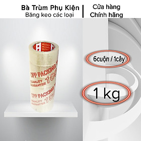 Băng keo Trong đóng hàng 6 cuộn 1 kg