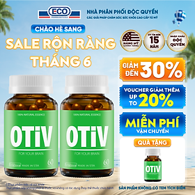 Combo 2 Hộp 60v - Viên Uống Bổ Não OTIV Ecogreen Giảm Đau Đầu Mất Ngủ, Tăng Trí Nhớ