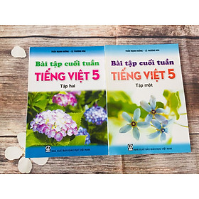 Hình ảnh sách Sách - Combo Bài tập cuối tuần Tiếng Việt 5 (tập 1 và tập 2)