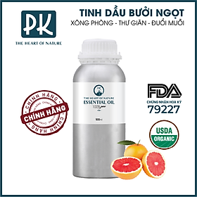Tinh Dầu Cao Cấp Bưởi Ngọt PK 100ml -  Tinh Dầu Bưởi Ngọt Thơm Phòng, Đuổi Muỗi, Thư Giãn - Chứng Nhận Hữu Cơ Organic FDA Hoa Kỳ duy nhất Việt Nam
