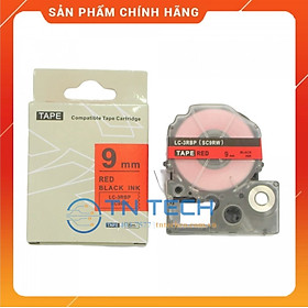 Nhãn in TEPRA - EPSON LC-3RBP (SC9RW) – Chữ đen nền đỏ 9MM X 8M - Dùng cho máy in nhãn TEPRA - EPSON [Hàng nhập khẩu]