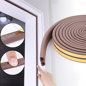 Ron Dán Khung Cửa, Lấp Kín Khe Hở, Chặn Nước, Cách Âm, Chống Thoát Nhiệt, Va Đập Dài 6M Màu Nâu