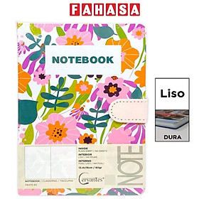 Sổ Ghi Chú Họa Tiết Hoa - Giấy Trơn - 288 Trang 80gsm - Cervantes PB475-65 - Mẫu 2