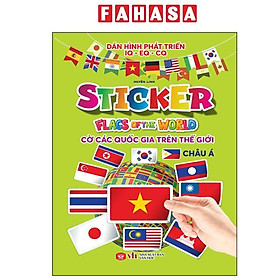 Sách - Sticker Flag Of The World - Cờ Các Quốc Gia Trên Thế Giới - Châu Á