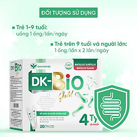 Hộp 20 Ống Uống DK - Bio GOLD Hỗ Trợ Bổ Sung Lợi Khuẩn Đường Ruột