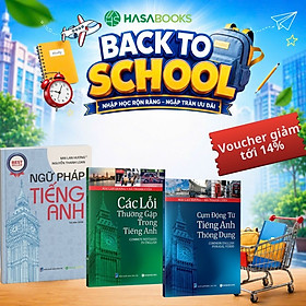 Combo 3 Cuốn Ngữ Pháp Tiếng Anh + Cụm Động Từ + Các Lỗi Thường Gặp