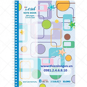 Vở kẻ ngang lò xo Lead - 200tr trang; Klong 573