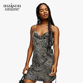 TOPSHOP - Đầm mini hai dây cổ đổ PETITE Alligator Ruched 26G05SMUL-560