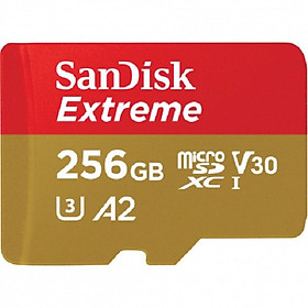 Thẻ Nhớ MicroSDXC SanDisk Extreme V30 A2 256GB 190MB/s SDSQXAV-256G (New 2022) - Hàng Nhập Khẩu