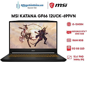 Mua Laptop MSI Katana GF66 12UCK-699VN (i5-12450H | 8GB | 512GB | GeForce RTX 3050 4GB | 15.6  FHD 144Hz | Win 11) Hàng chính hãng