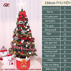 Mua CÂY THÔNG NOEL 1m5 - 129 phụ kiện kèm theo
